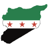  syria flag  and map علم وخريطة سورية 