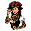 Bollenhut Tattoo Girl Forêt-Noire Fribourg