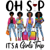 Stylish Afro Women with Travel Set