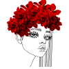 Elegant Red Rose Wreath