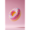 Pink Frosted Donut Delight