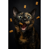 Excited Cat Loves Treats