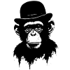 Monkey with bowler hat