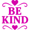 Be Kind Motto with Heart