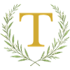 T Monogram, Eucalyptus Wreath, Personalizable
