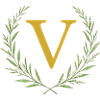 V Monogram, Eucalyptus Wreath, Personalizable