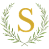 S Monogram, Eucalyptus Wreath, Personalizable