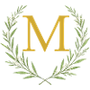 M Monogram, Eucalyptus Wreath, Personalizable