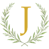 J Monogram, Eucalyptus Wreath, Personalizable