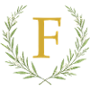 F Monogram, Eucalyptus Wreath, Personalizable