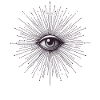 Mystisches Augen-Strahlen-Design