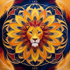 Sun Lion Mandala Design
