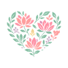 Heart-shaped lotus flowers