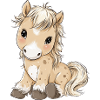Mignon bébé poney cheval