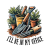 Garden Provision Tools and Plants Illustration