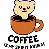 Bear in coffee cup