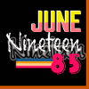 June Nineteen 85 Retro Neon Design