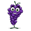 Happy Grapes Cartoon Illustration