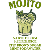 Mojito design with lime and mint
