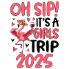 Flamingo mit Weinglas 2025 Frauenshirt