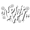 Conception de lettres graffiti folles