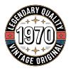 Millésime 1970 Rétro Badge Design