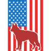 German Shepherd US Flag