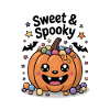 Cute and Scary Halloween Pumpkin