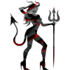 Fearless Demon Hunter Silhouette Design