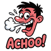 Whimsical Sneeze Cartoon Design