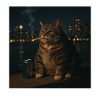 Lustige rauchende Katze Meme dumme Hirnfäule