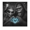 Bigfoot Sasquatch Alien Love Hand Sign