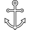 Nautical Anchor Line Art Design