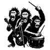 Ausdrucksstarke Affenrockband | The Monkey Dance 