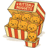 Katzenkapseln mit süßen Gesichtern