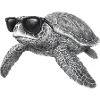 Cool sea turtle with sunglasses