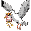 Seagull with Chips Snack Design