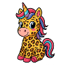Leoparden-Einhorn – Süßes Cartoon-Design