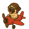 Chien mignon dans l’avion