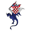 Croatia - Croatia Flag - Dragon Silhouette