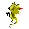 Flag of Belgium - Belgium - Dragon Silhouette