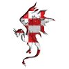 Croatia Flag - Croatia - Dragon Silhouette