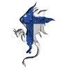 Flag of Finland - Finland - Dragon Silhouette