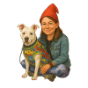 Zwerg mit Hund