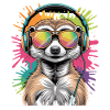 Dj Meerkat with Sunglasses T-Shirt