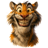 Vibrant Smiling Tiger Portrait
