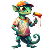 Chameleon als Maler
