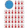 USA flag Patriotic Bowling Pins Pattern 