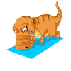 T-Rex Yoga Chaturanga Illustration