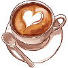 Tasse Kaffee Aquarell